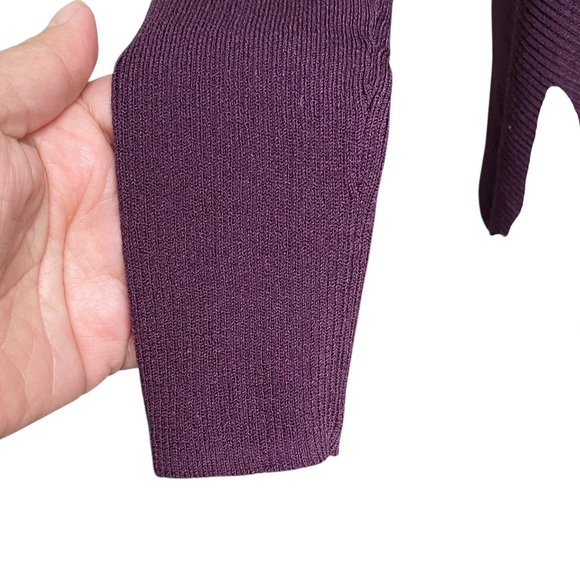 Express Purple Ribbed Open Front Long Cardigan Shawl Collar Size Small - Picture 4 of 13
